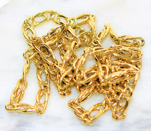 14K Solid Gold Curb Chain Necklace 25" 4.50mm 16.3 Grams Extra Long Necklace Gold Chain Gold Necklace Vintage Necklace Fine Estate Necklace