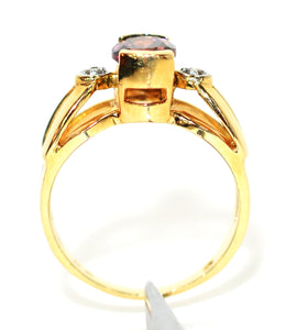 Natural Rubellite & Diamond Ring 14K Solid Gold 1.35tcw Pink Ring Engagement Ring Cocktail Ring Natural Tourmaline Ring Fine Statement Ring
