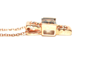 LeVian Natural Smoky Quartz & Diamond Pendant Necklace 14K Solid Rose Gold 1.02tcw Gemstone Necklace Designer Necklace Quartz Necklace