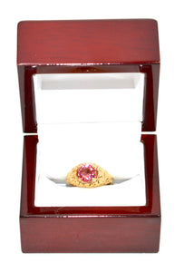 Natural Pink Tourmaline Ring 10K Solid Gold 2.03ct Solitaire Ring Birthstone Ring Cocktail Ring Filigree Ring Pink Ring Vintage Ring Estate