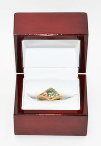 Natural Paraiba Tourmaline & Diamond Ring 14K Solid Gold 1.96tcw Rare Gemstone Jewelry Estate Ring Birthstone Ring Women's Ring Jewellery