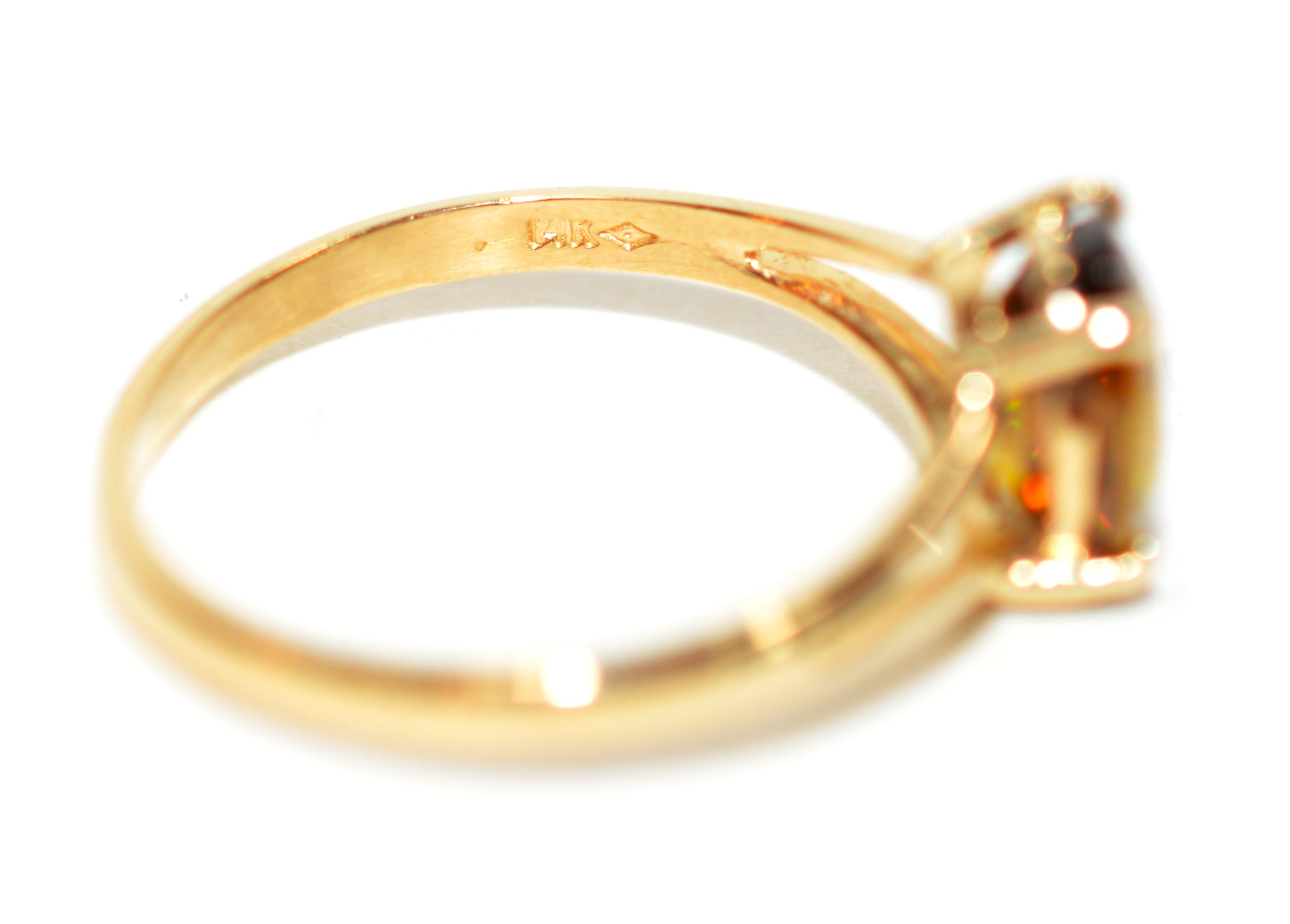 Natural Sphene Ring 14K Solid Gold 1.58ct Titanite Ring Gemstone Ring Fine Ring Statement Ring Engagement Ring Birthstone Ring Fine Jewelry