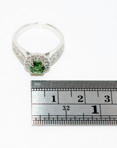 Natural Paraiba Tourmaline & Diamond Ring 18K Solid White Gold 1.37tcw Engagement Ring Fine Bridal Promise Ring Cocktail Ring Statement Ring