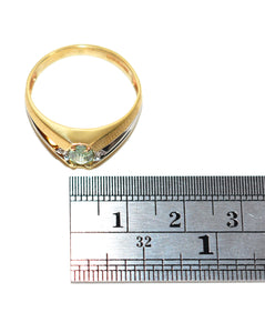 Natural Paraiba Tourmaline & Diamond Ring 10K Solid Gold .44tcw Men's Ring Gemstone Ring Birthstone Ring Statement Ring Cocktail Ring Estate