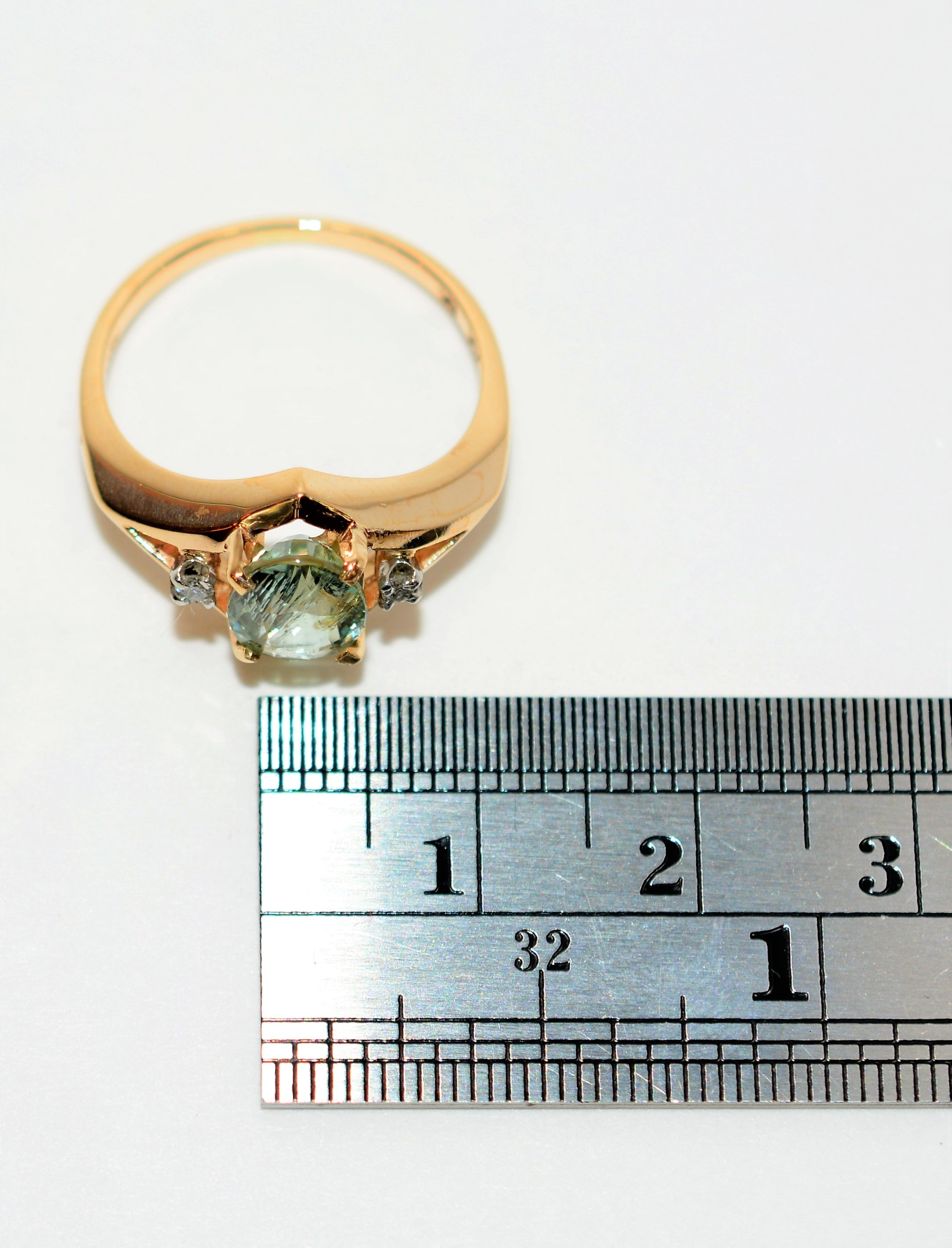 Natural Paraiba Tourmaline & Diamond Ring 14K Solid Gold 1.96tcw Rare Gemstone Jewelry Estate Ring Birthstone Ring Women's Ring Jewellery