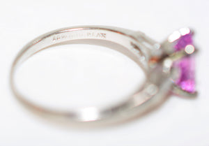 Natural Pink Spinel & Diamond Ring Solid Platinum 1.50tcw Engagement Ring Pink Ring Cocktail Ring Wedding Ring Statement Ring Bridal Jewelry