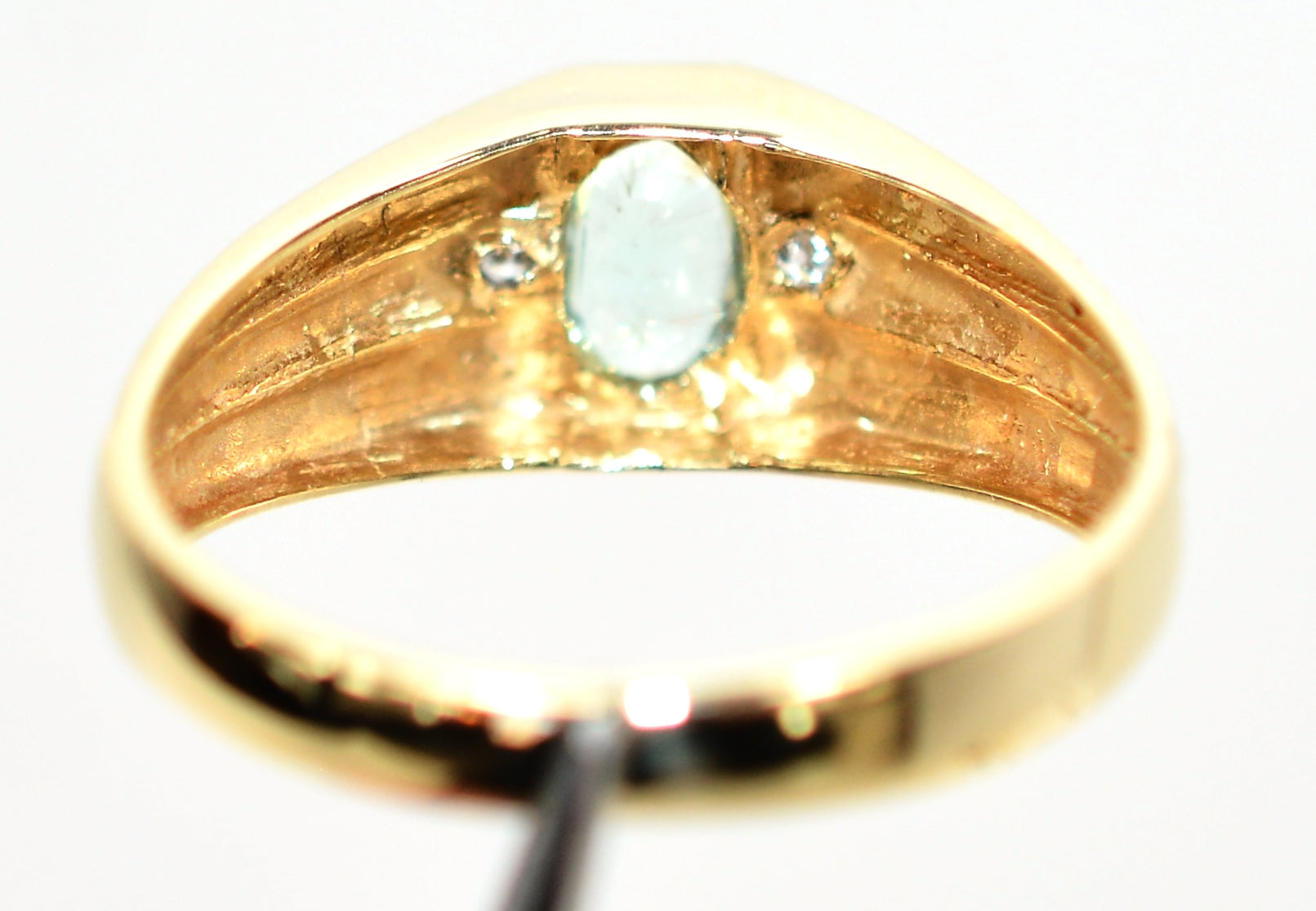 Natural Paraiba Tourmaline & Diamond Ring 10K Solid Gold .44tcw Men's Ring Gemstone Ring Birthstone Ring Statement Ring Cocktail Ring Estate