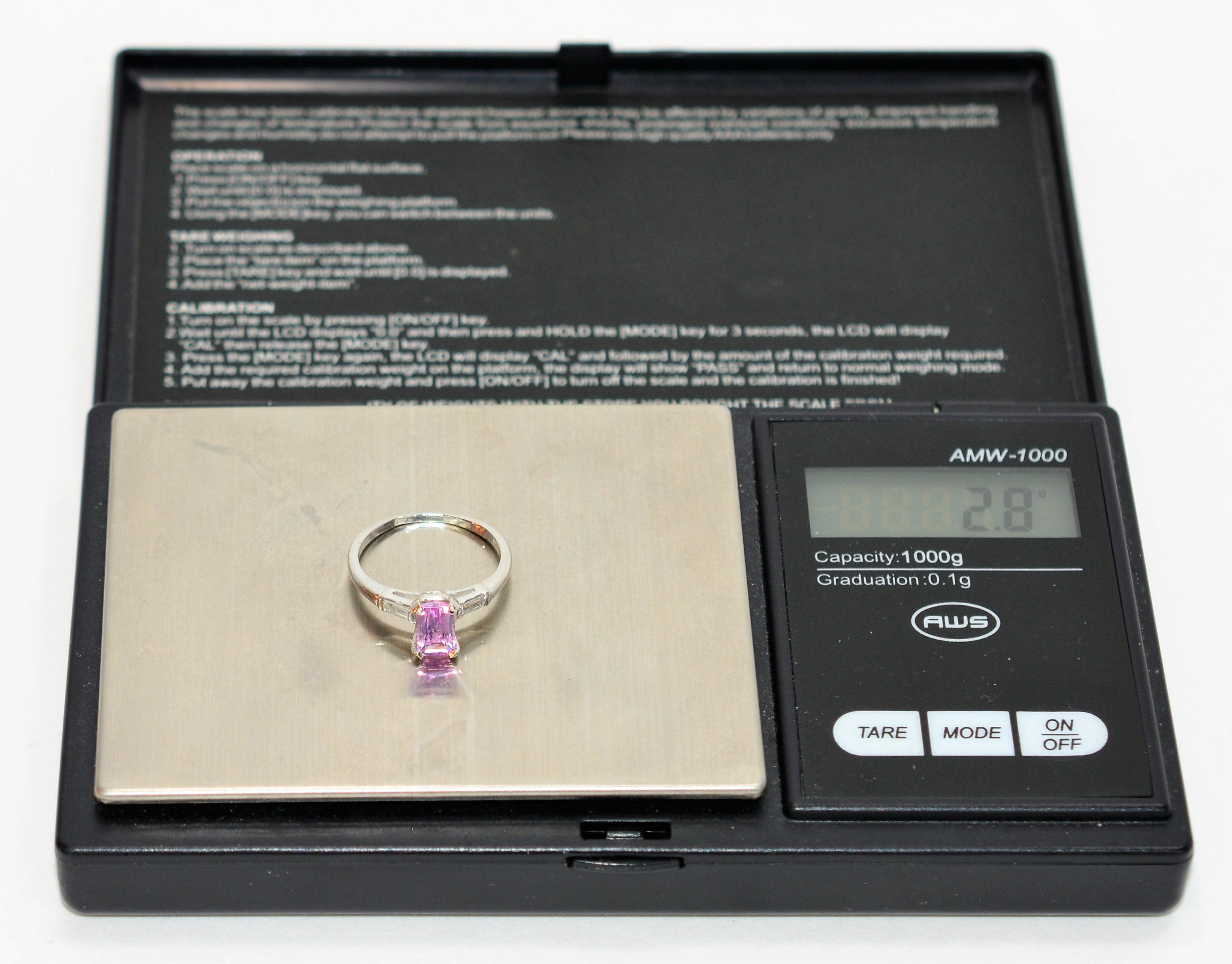 Natural Pink Spinel & Diamond Ring Solid Platinum 1.43tcw Engagement Ring Pink Ring Cocktail Ring Wedding Ring Statement Ring Bridal Jewelry
