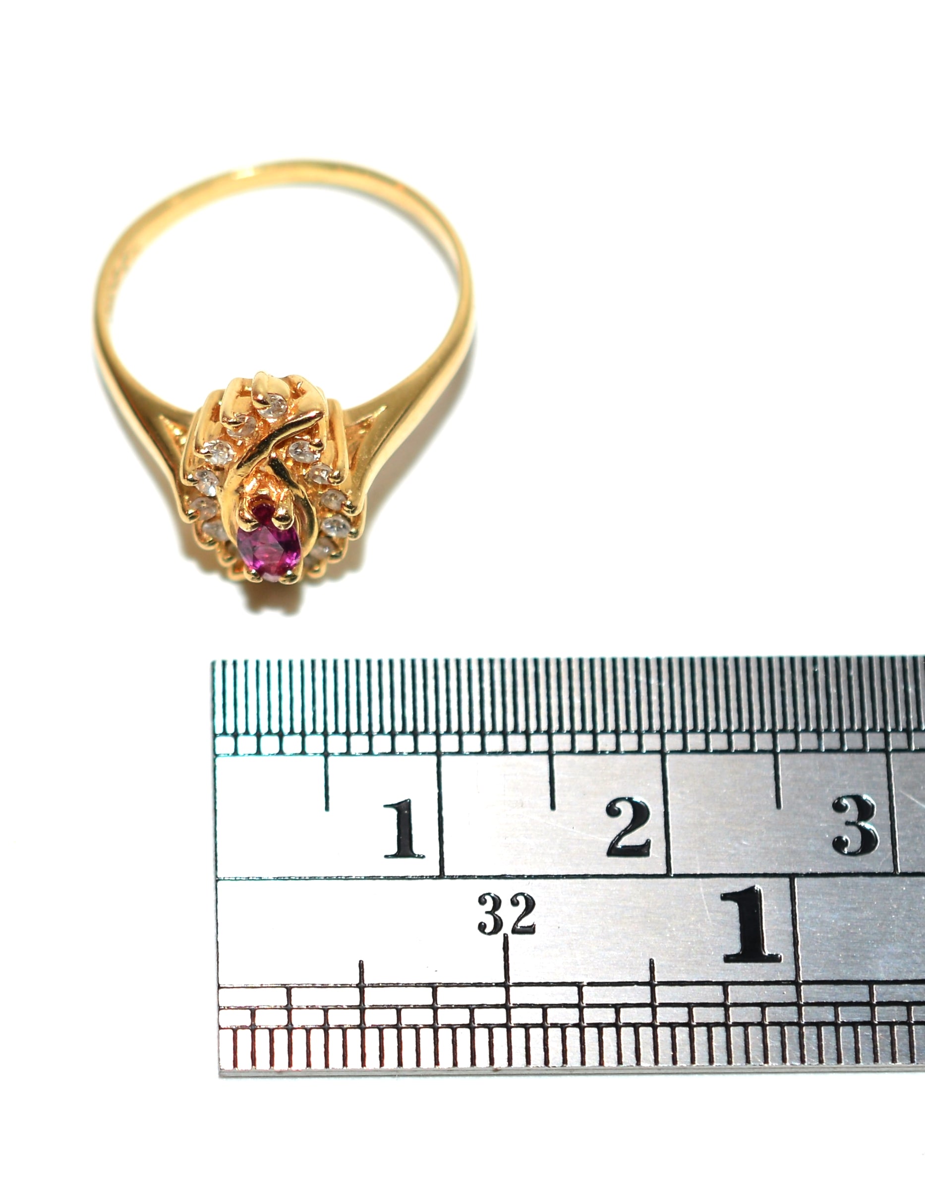 Natural Ruby & Diamond Ring 14K Solid Gold .33tcw Gemstone Ring Birthstone Ring Red Ring Vintage Ring Estate Jewelry Fine Jewellery Promise