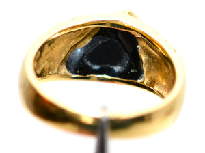 Natural Onyx Ring 14K Solid Gold Men's Ring Gemstone Ring Statement Ring Cocktail Ring Fine Jewelry Vintage Jewelry Estate Jewelry