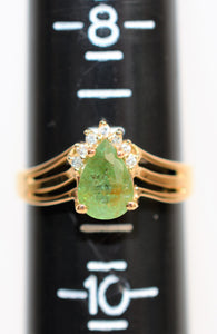 Natural Paraiba Tourmaline & Diamond Ring 14K Solid Gold 1.80tcw Women's Ring Statement Ring Gemstone Jewelry Jewellery Birthstone Ring