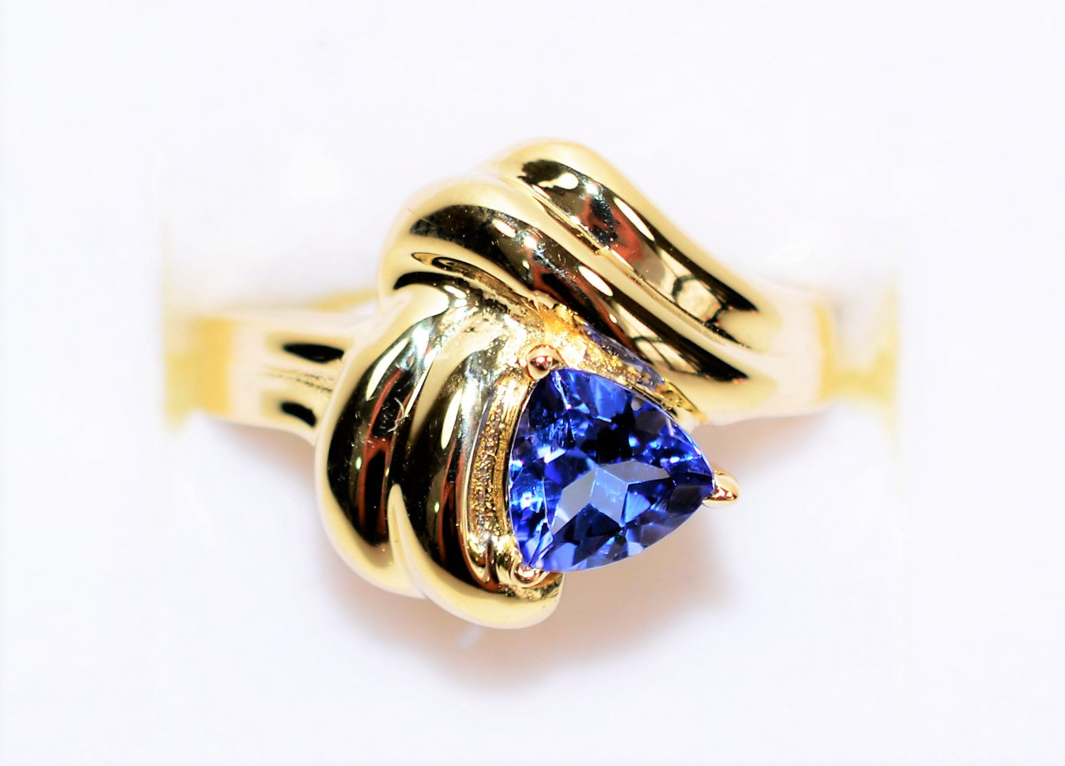 Natural Tanzanite Ring 14K Solid Gold .73ct Solitaire Ring Gemstone Ring Vintage Ring Estate Ring December Birthstone Ring Jewellery Jewelry