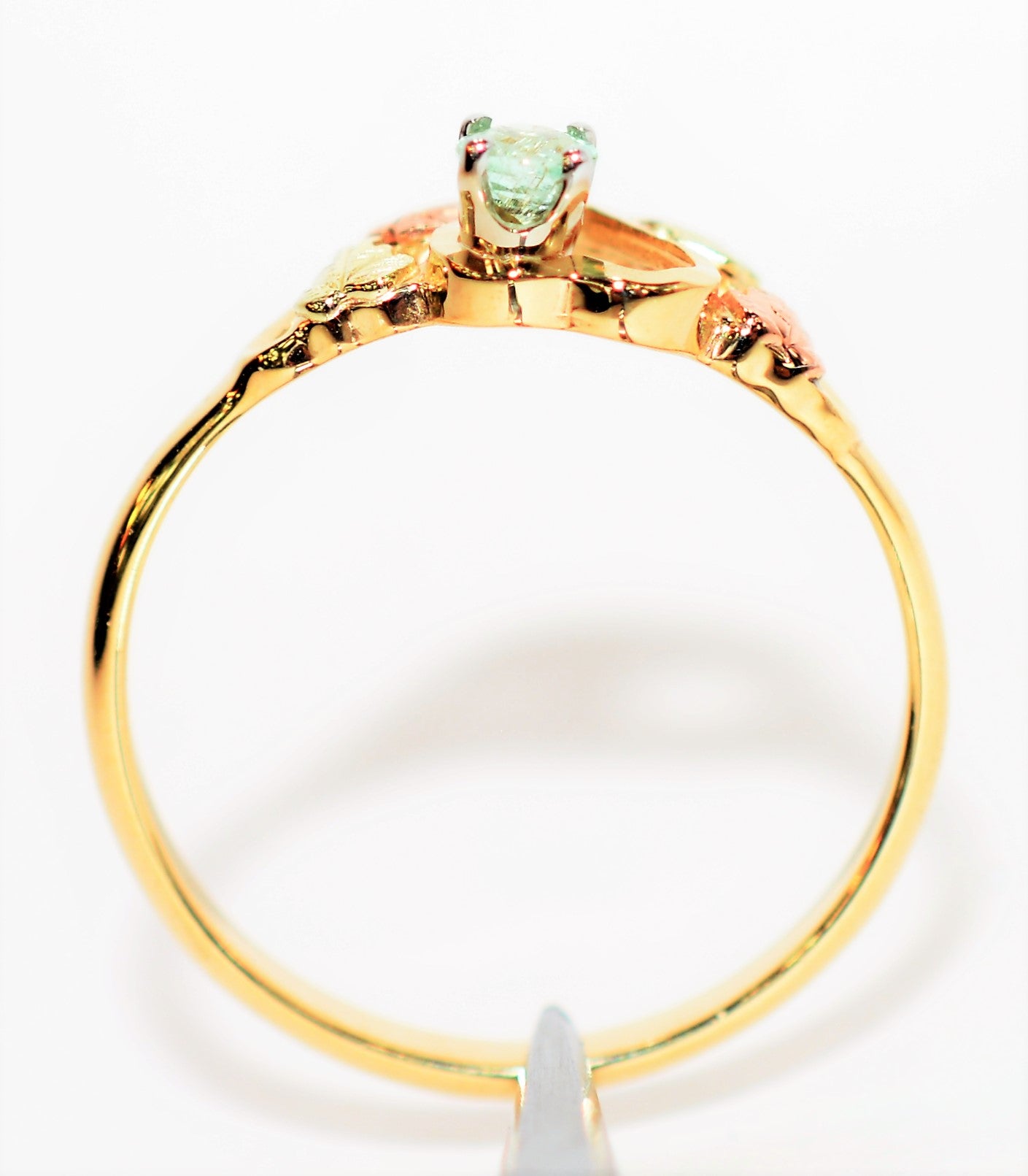 Natural Paraiba Tourmaline Ring 10K Solid Gold Black Hills Gold .15ct Heart Ring Gemstone Ring Solitaire Ring Ladies Ring Fine Jewelry