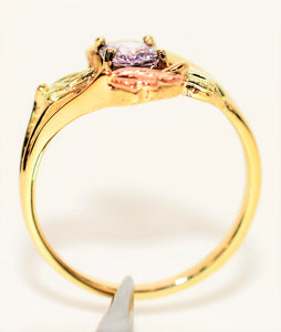 Natural Padparadscha Sapphire Ring 10K Solid Gold 1ct Black Hills Dakota Ring Gemstone Ring Birthstone Ring Statement Ring Cocktail Ring