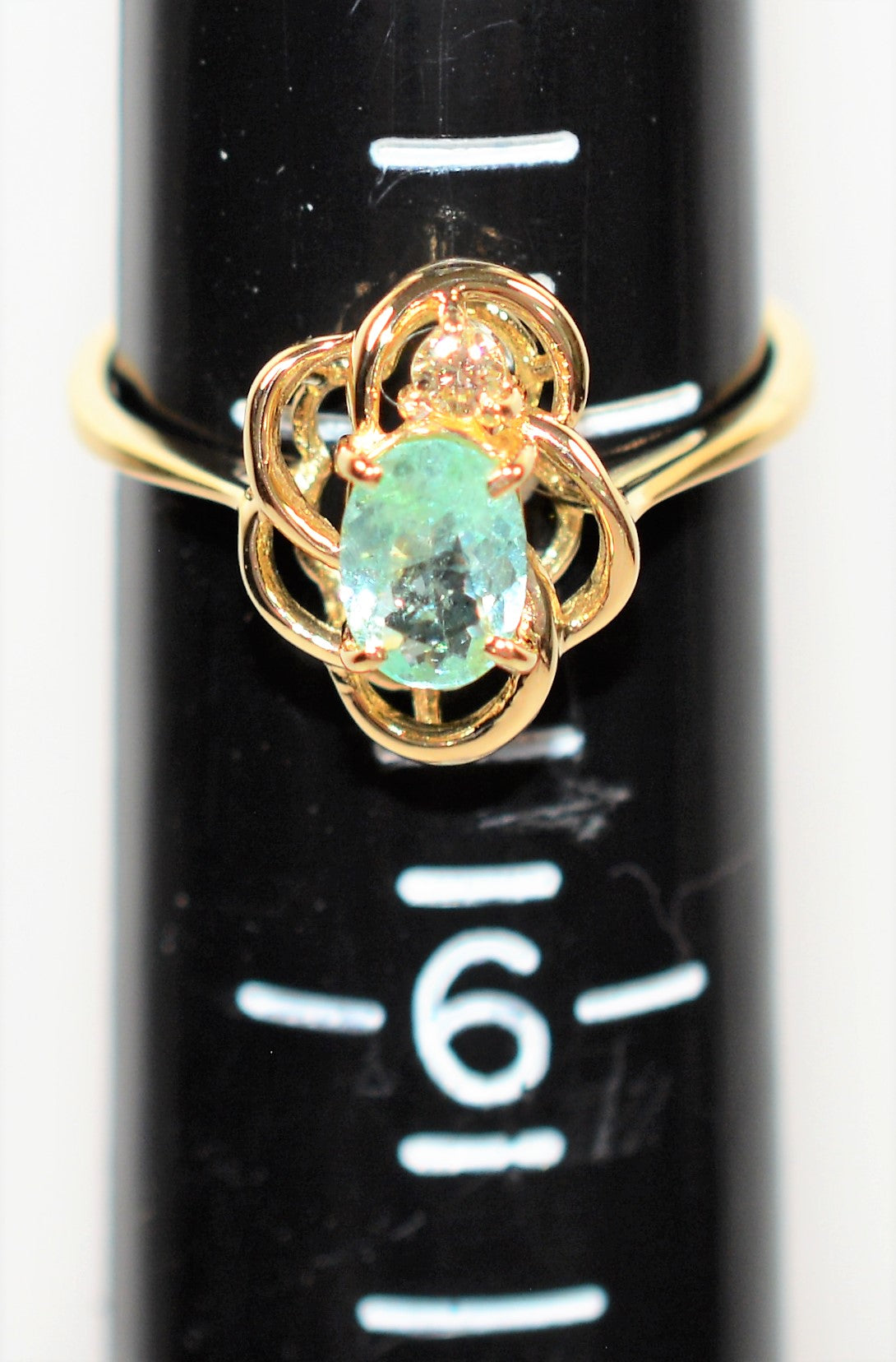 Natural Paraiba Tourmaline & Diamond Ring 14K Solid Gold .48tcw Rare Gemstone Fine Jewelry Women’s Ring Birthstone Ladies Jewellery