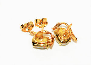 Natural Ethiopian Opal Earrings 14K Solid Gold 1.90tcw Solitaire Earrings Stud Earrings Gemstone Earrings Statement Earrings Womens Earrings