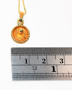 Sombrero Necklace 14K Solid Gold Pendant Necklace Mexican Pendant Culture Necklace Fiesta Necklace Mexico Pendant Vintage Necklace Estate