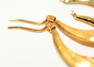 14K Solid Gold 19.50mm Hoop Earrings Gold Hoops Gold Earrings Statement Earrings Vintage Earrings Cocktail Earrings Estate Jewelry Jewellery