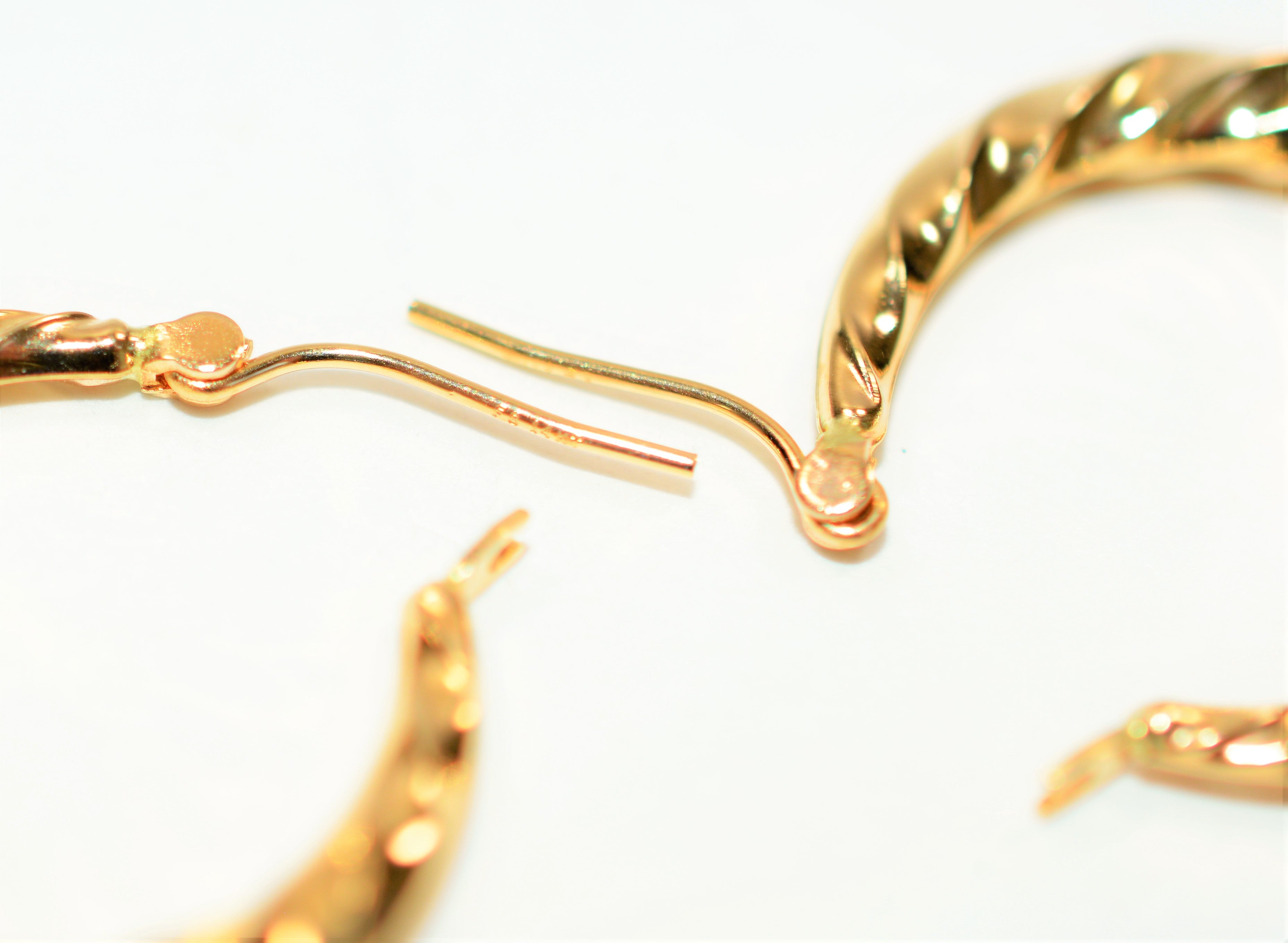 14K Solid Gold 23.50mm Hoop Earrings Gold Hoops Gold Earrings Statement Earrings Vintage Earrings Estate Earrings Vintage Jewelry Jewellery