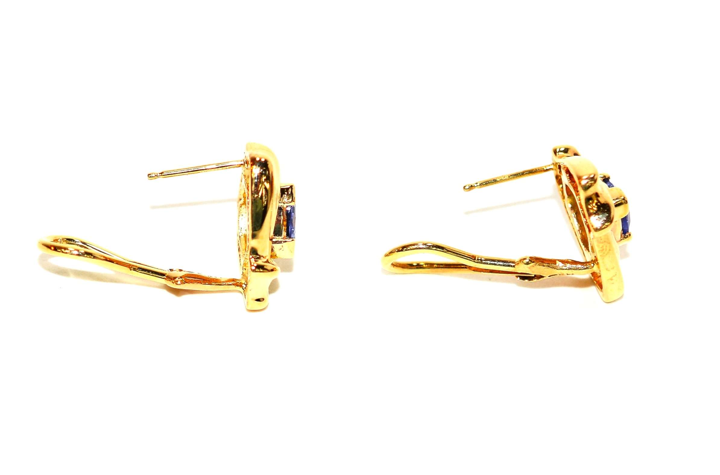 Natural D'Block Tanzanite Earrings 14K Solid Gold 1.44tcw Gemstone Earrings Statement Earrings Cocktail Earrings Birthstone Earrings Purple