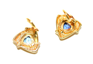 Natural D'Block Tanzanite Earrings 14K Solid Gold 1.60tcw Gemstone Earrings Statement Earrings Cocktail Earrings Birthstone Earrings Purple