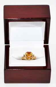 Natural Honey Citrine Natural 14K Gold 1.92ct Gemstone Ring Solitaire Ring Statement Ring Birthstone Ring Orange Ring Vintage Ring Estate