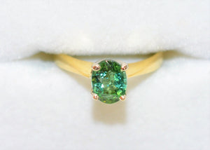 Natural Paraiba Tourmaline Ring 18K Solid Gold 1.05ct Solitaire Ring Engagement Ring Birthstone Ring Statement Ring Cocktail Ring Jewelry