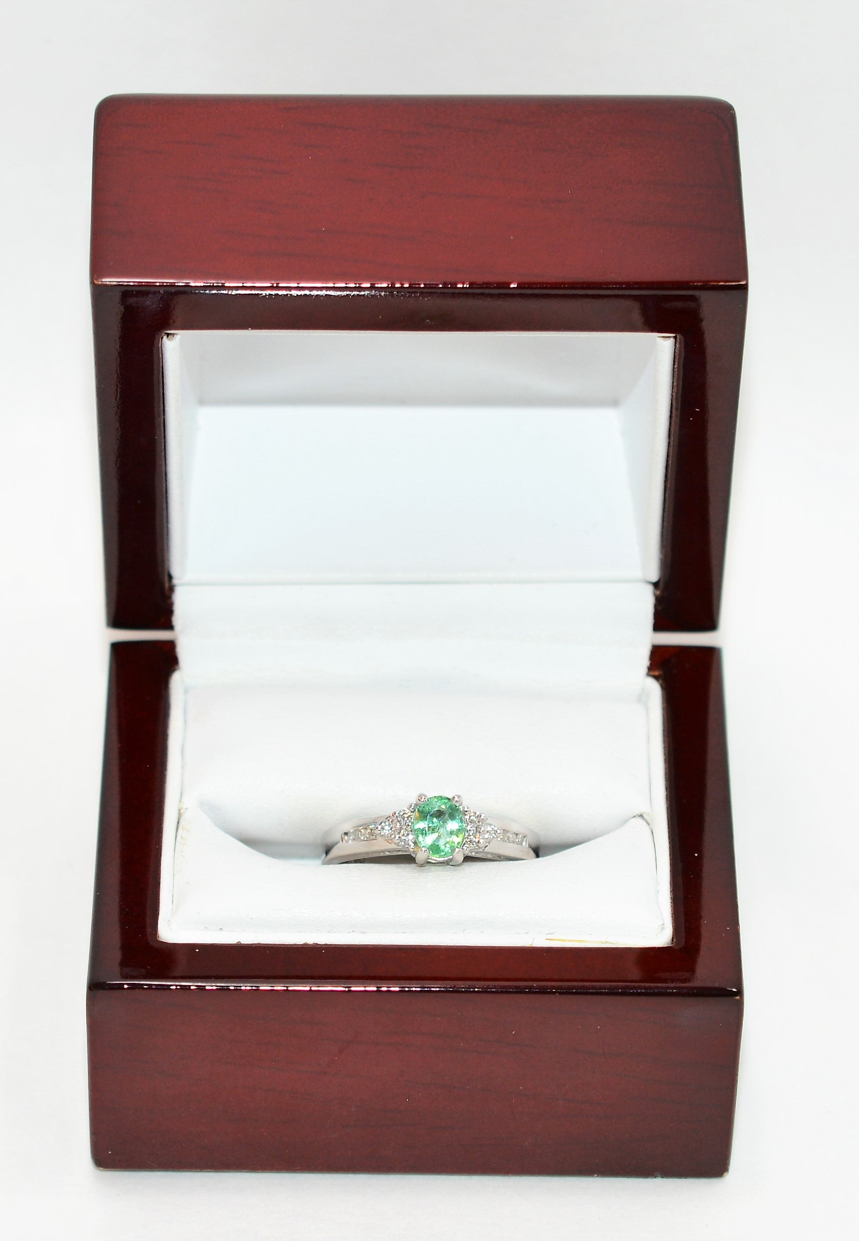 Natural Paraiba Tourmaline & Diamond Ring 14K White Gold .68tcw Gemstone Statement Women's Fine Jewelry Estate Jewellery Engagement Ringewellery Engagement Ring