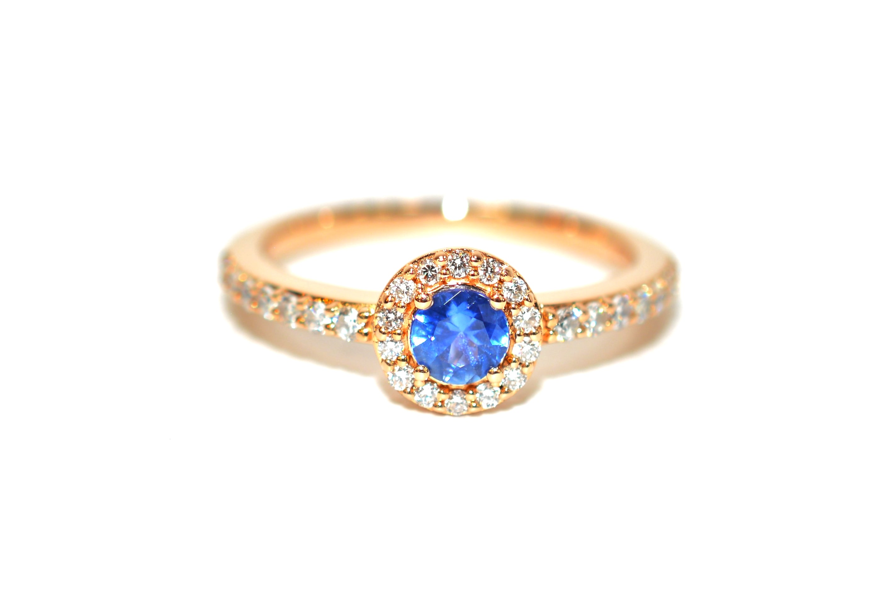 LeVian Natural Ceylon Sapphire & Diamond Ring 14K Solid Rose Gold .74tcw Ring Engagement Ring LeVian Ring Wedding Ring Sapphire Ring Bridal