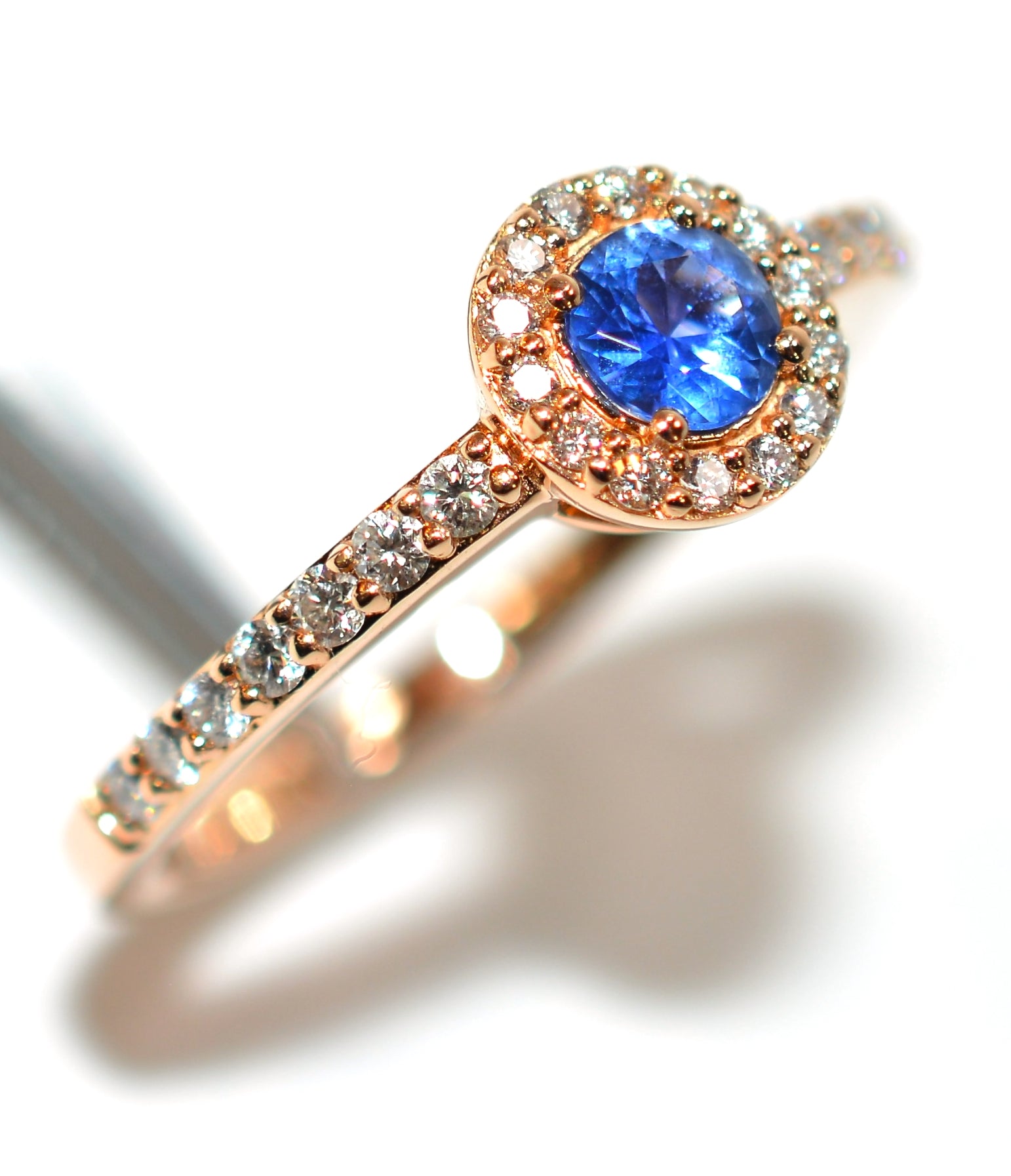 LeVian Natural Ceylon Sapphire & Diamond Ring 14K Solid Rose Gold .74tcw Ring Engagement Ring LeVian Ring Wedding Ring Sapphire Ring Bridal