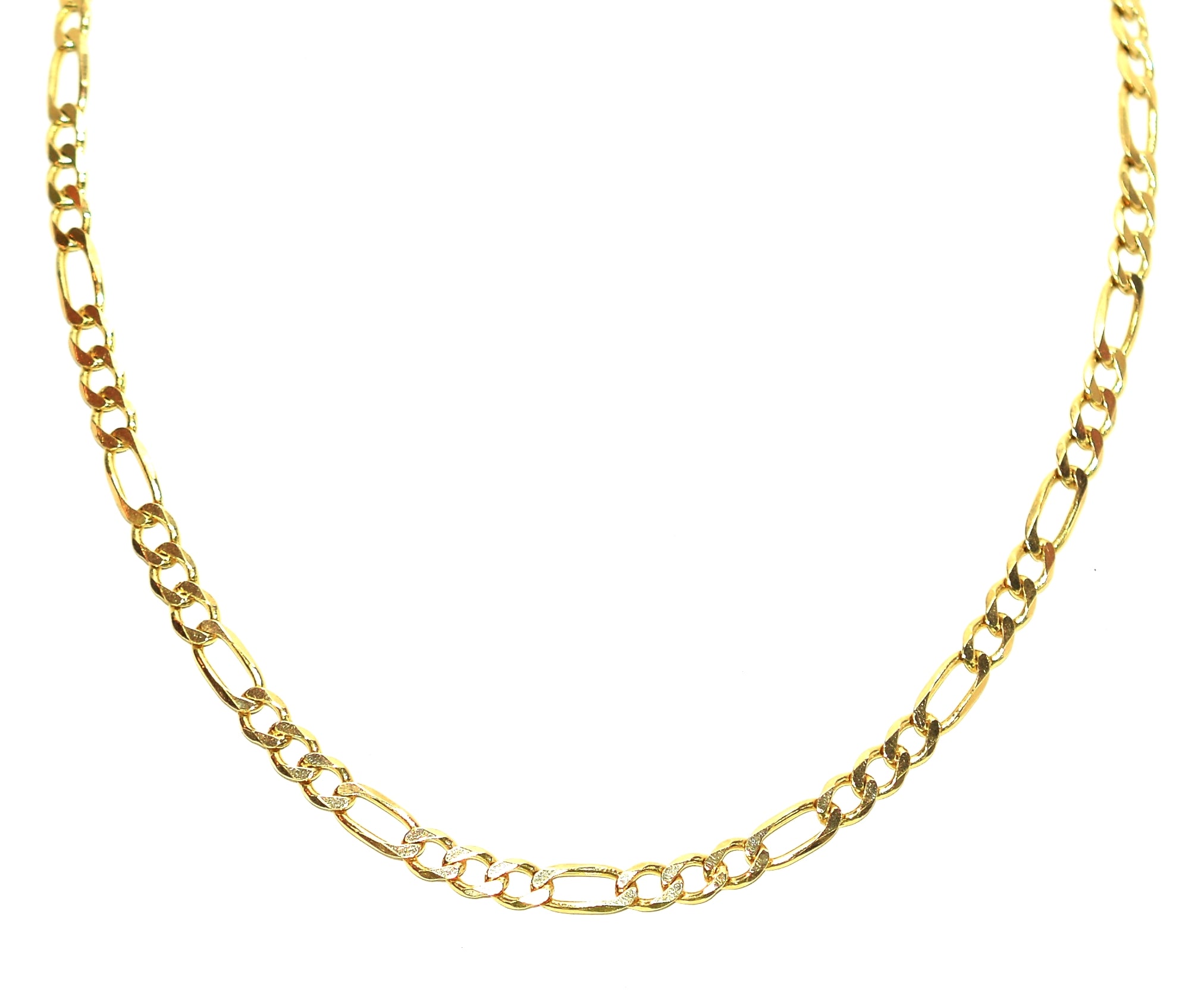 14K Solid Gold Figaro Chain Necklace 22" 3.25mm Fine Jewelry Gold Chain Vintage Necklace Estate Necklace Gold Necklace Chain Necklace Fine