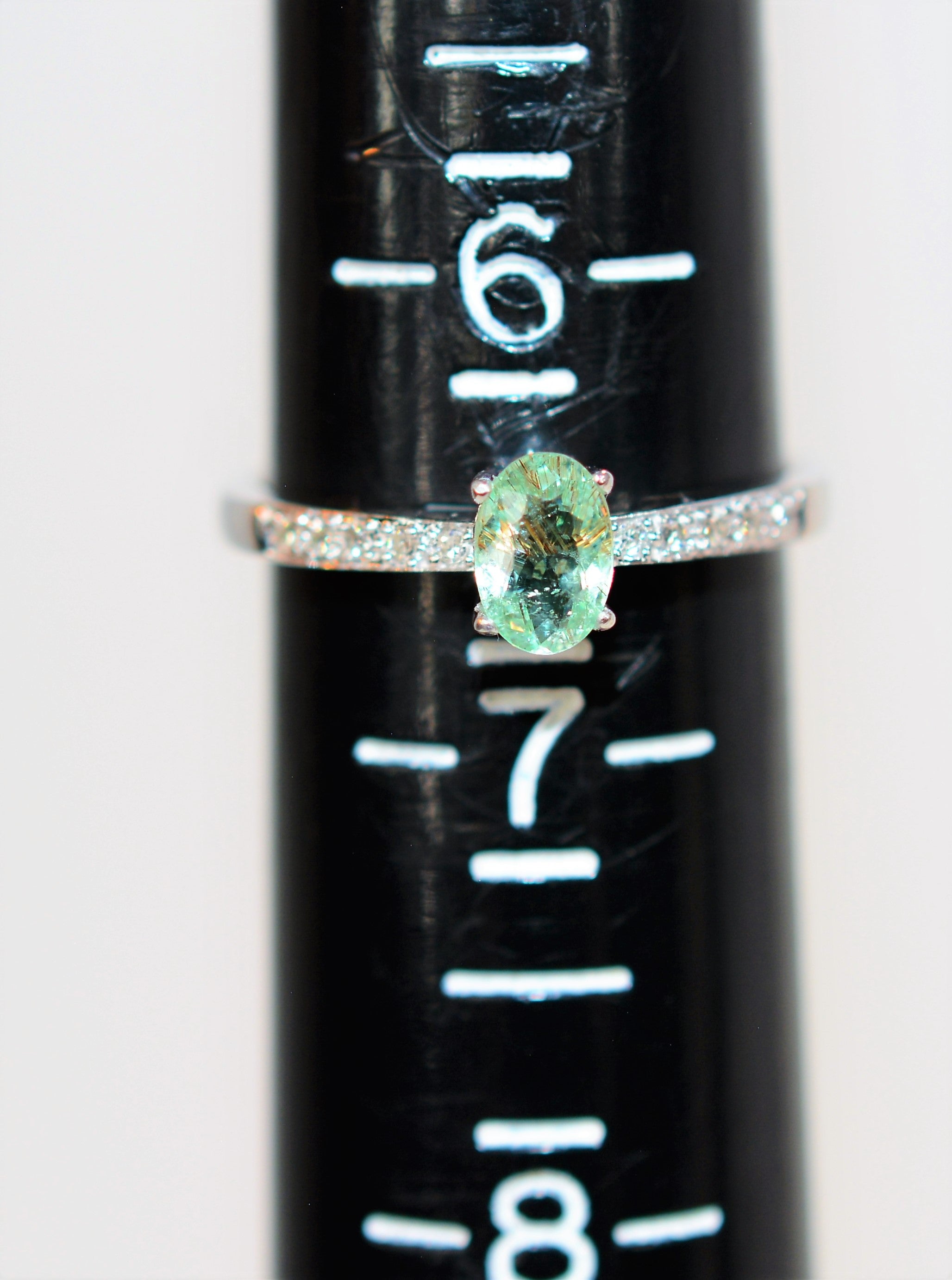 Natural Paraiba Tourmaline & Diamond Ring 14K White Gold .60tcw Gemstone Engagement Women's Ring Ladies Promise Ring Fine Estate Jewelry