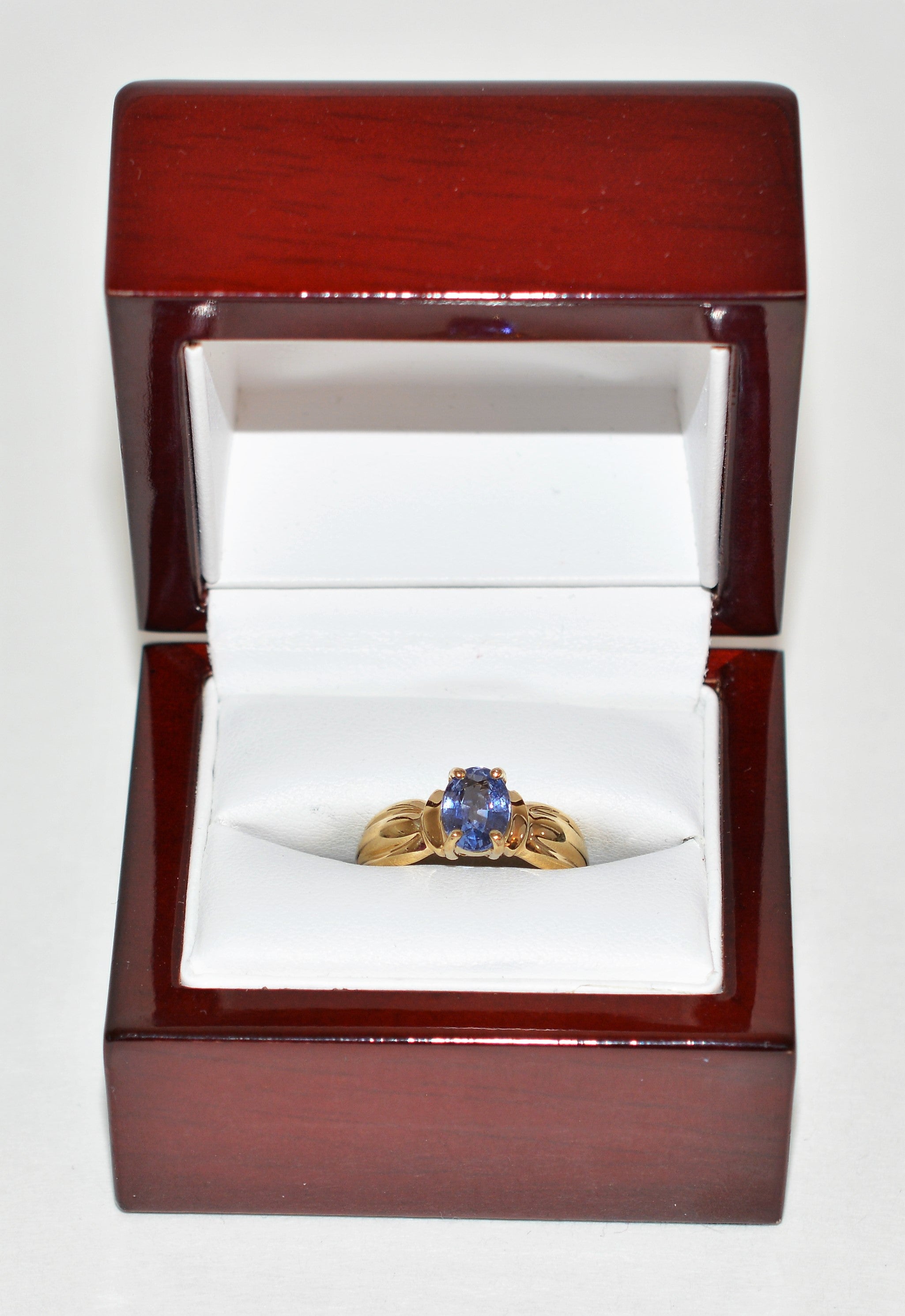 Certified Natural Tanzanite Ring 14K Solid Gold 1.58ct Solitaire Ring Vintage Ring December Birthstone Ring Estate Jewelry Jewellery