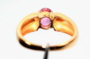 Natural Padparadscha Sapphire Ring 14K Solid Gold .98ct Solitaire Ring Gemstone Ring Pink Ring Engagement Ring Vintage Ring Estate Jewellery