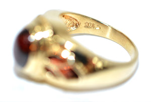 Natural Garnet Ring 10K Solid Gold 2.76tcw Birthstone Ring Ladies Ring Cabochon Ring Gemstone Ring Red Ring Cocktail Ring Statement Ring