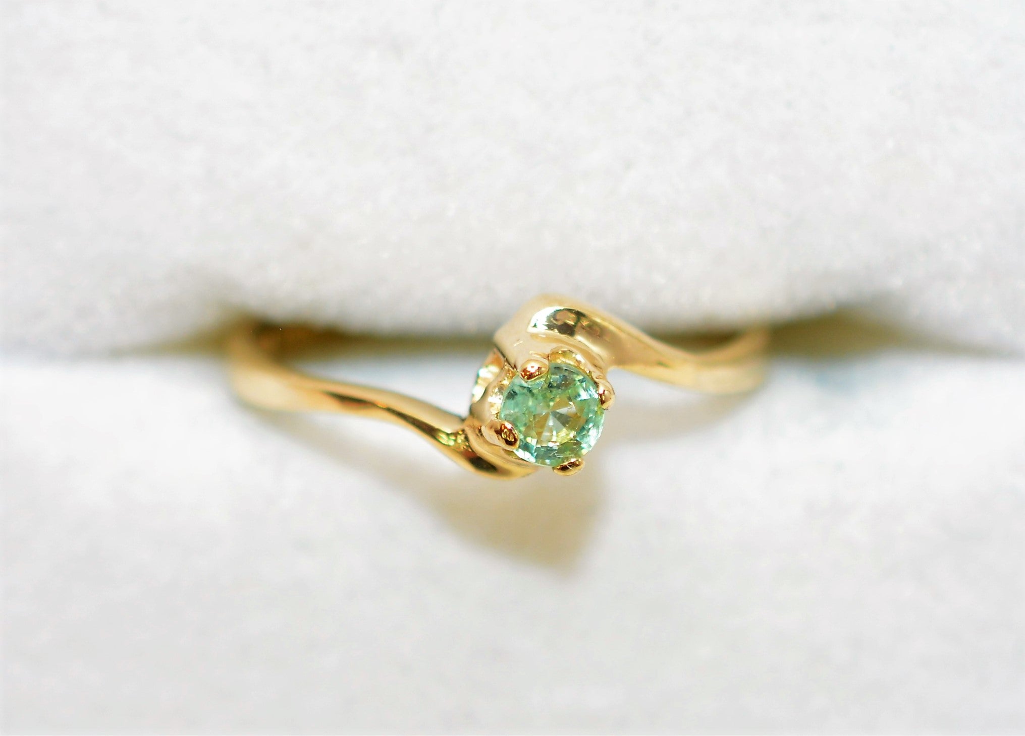 Natural Paraiba Tourmaline Ring 10K Solid Gold .17ct Solitaire Ring Gemstone Ring Women's Ring Birthstone Ring Fine Jewelry Engagement Ring