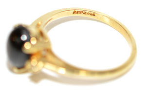 Natural Star Sapphire & Diamond Ring 14K Solid Gold 2.18tcw Vintage Ring Statement Ring Birthstone Ring Estate Ring Cocktail Ring Jewellery