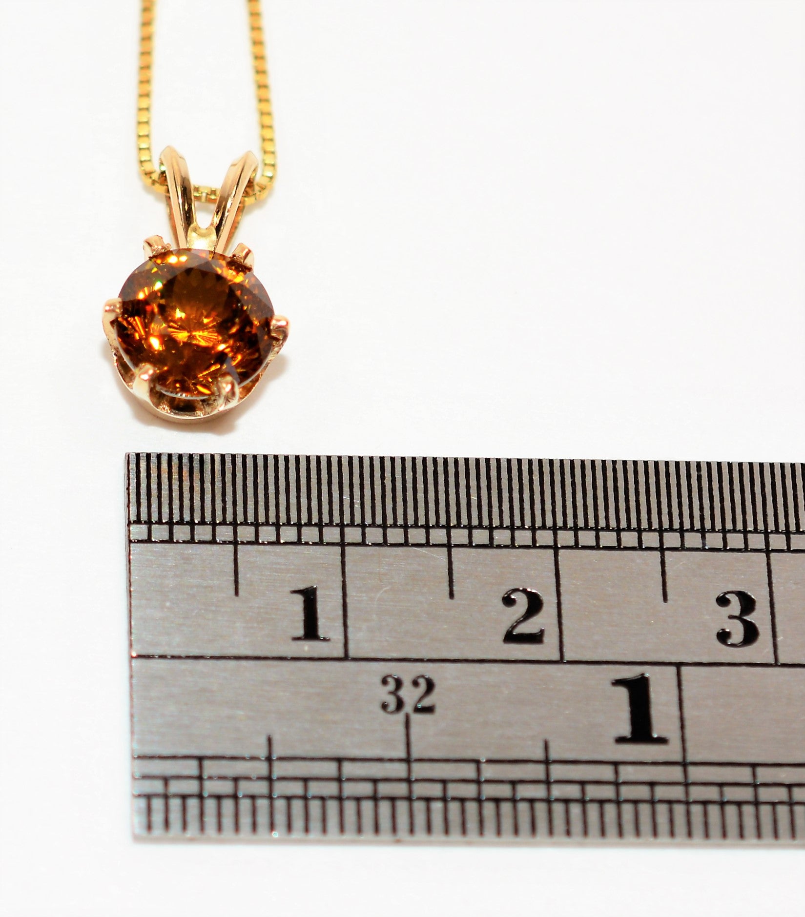 Natural Sphene Necklace 14K Solid Gold 2.20ct Titanite Necklace Pendant Necklace Gemstone Necklace Statement Necklace Solitaire Necklace