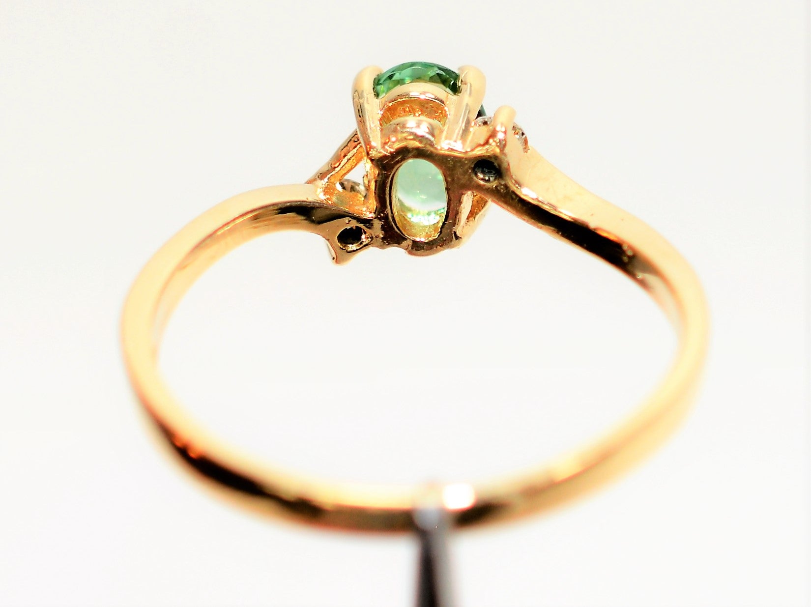 Natural Paraiba Tourmaline & Diamond Ring 14K Solid Gold .56tcw Gemstone Ring Fine Jewelry Women's Ring Estate Jewellery Birthstone