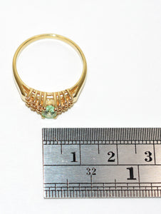 Natural Paraiba Tourmaline & Diamond Ring 14K Solid Gold .71tcw Cluster Ring Gemstone Ring Birthstone Ring Cocktail Ring Statement Ring