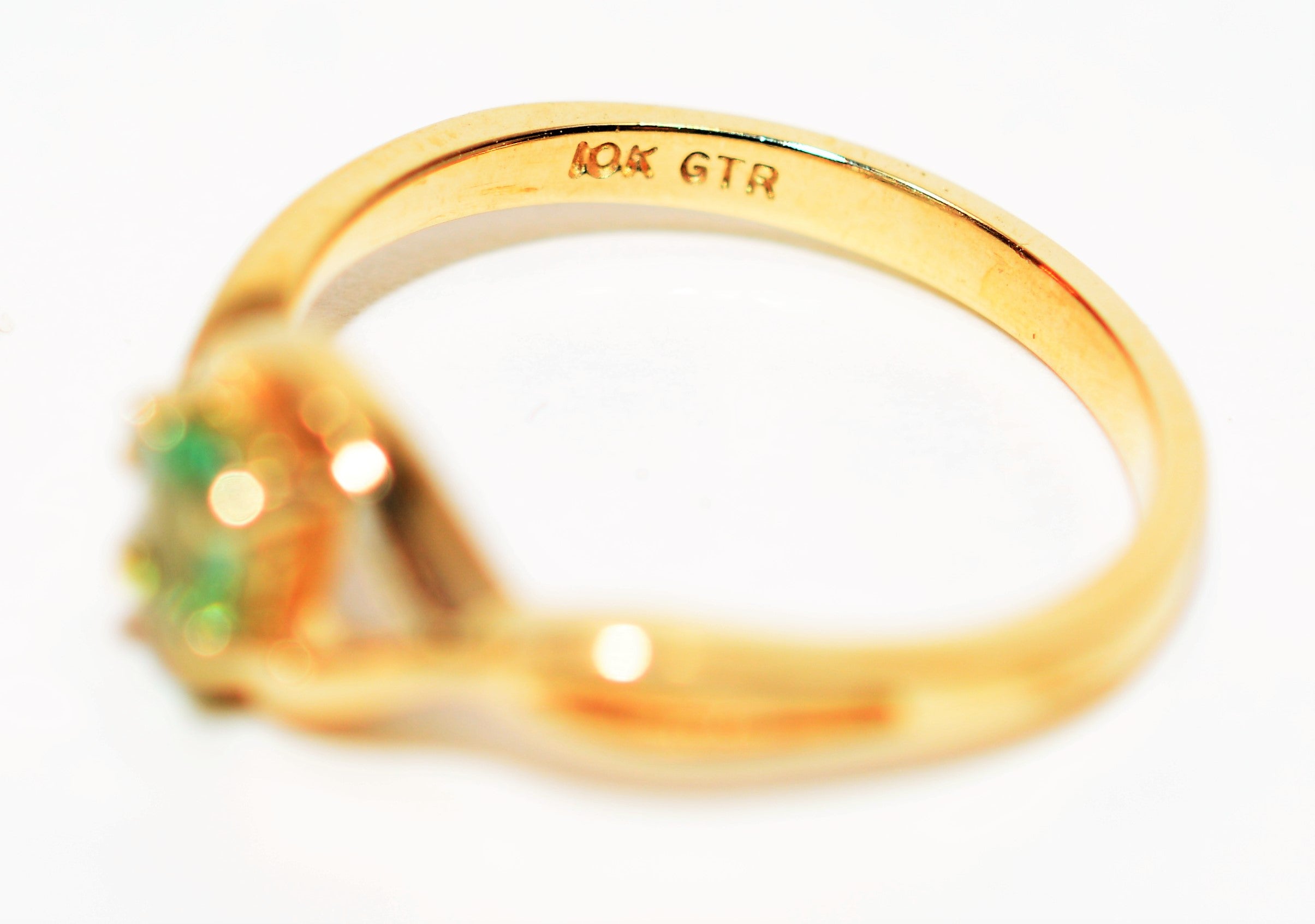 Natural Paraiba Tourmaline & Diamond Ring 10K Solid Gold .27tcw Fine Gemstone Birthstone Ring Vintage  Fine Estate Jewelry