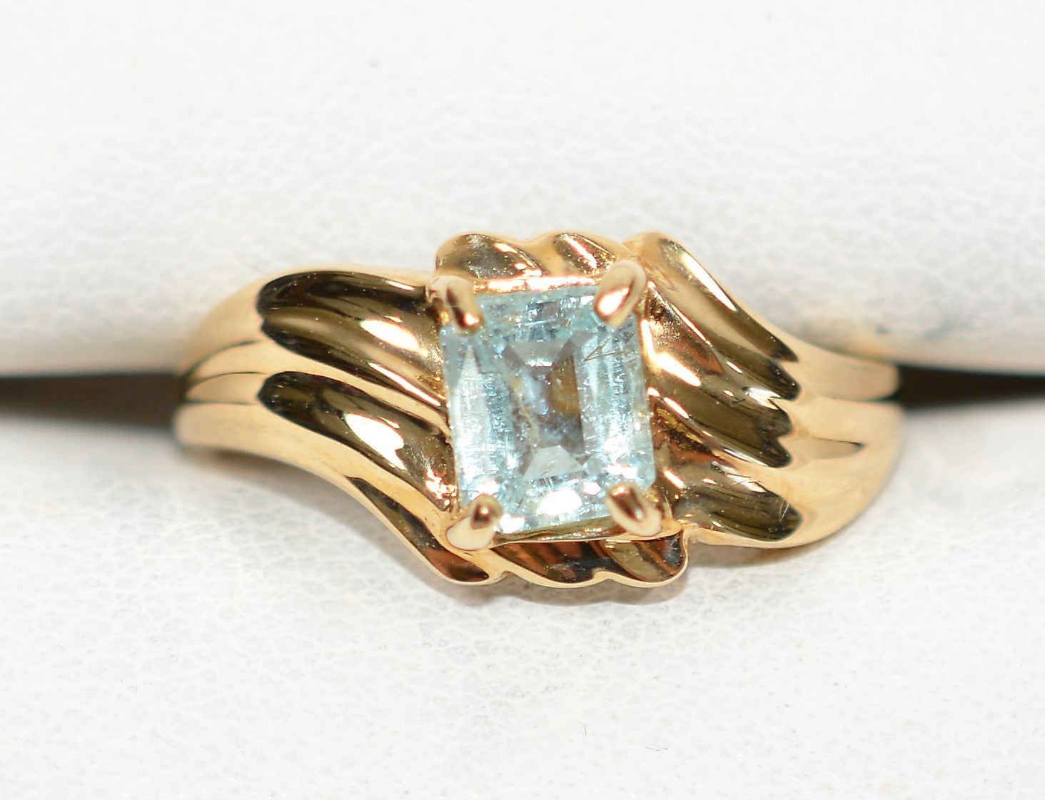 Natural Paraiba Tourmaline Ring 14K Solid Gold .76ct Solitaire Ring Womens Ring Birthstone Ring Estate Ring Ladies Ring Statement Ring Jewelry