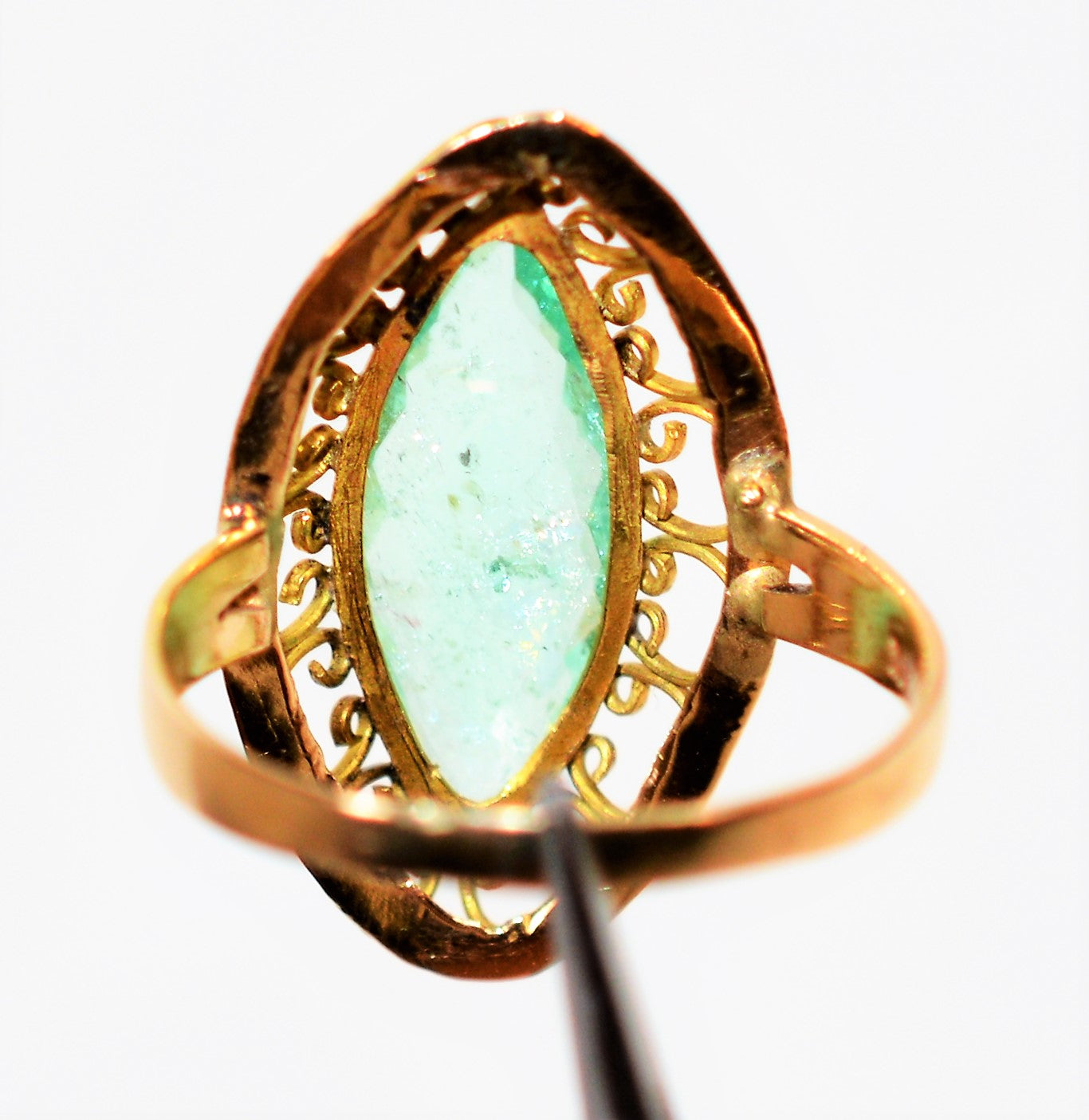 Natural Paraiba Tourmaline Ring 14K Solid Gold 2.38ct Art Deco Ring Solitaire Ring Women's Ring Cocktail Ring Birthstone Ring Vintage Jewelry