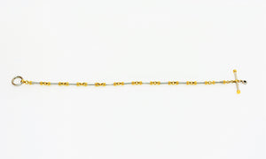 Natural Diamond Bracelet 18K Solid Gold .06ct Tennis Bracelet Two-Tone Bracelet Wedding Bracelet Toggle Bracelet Bridal Jewelry Jewellery