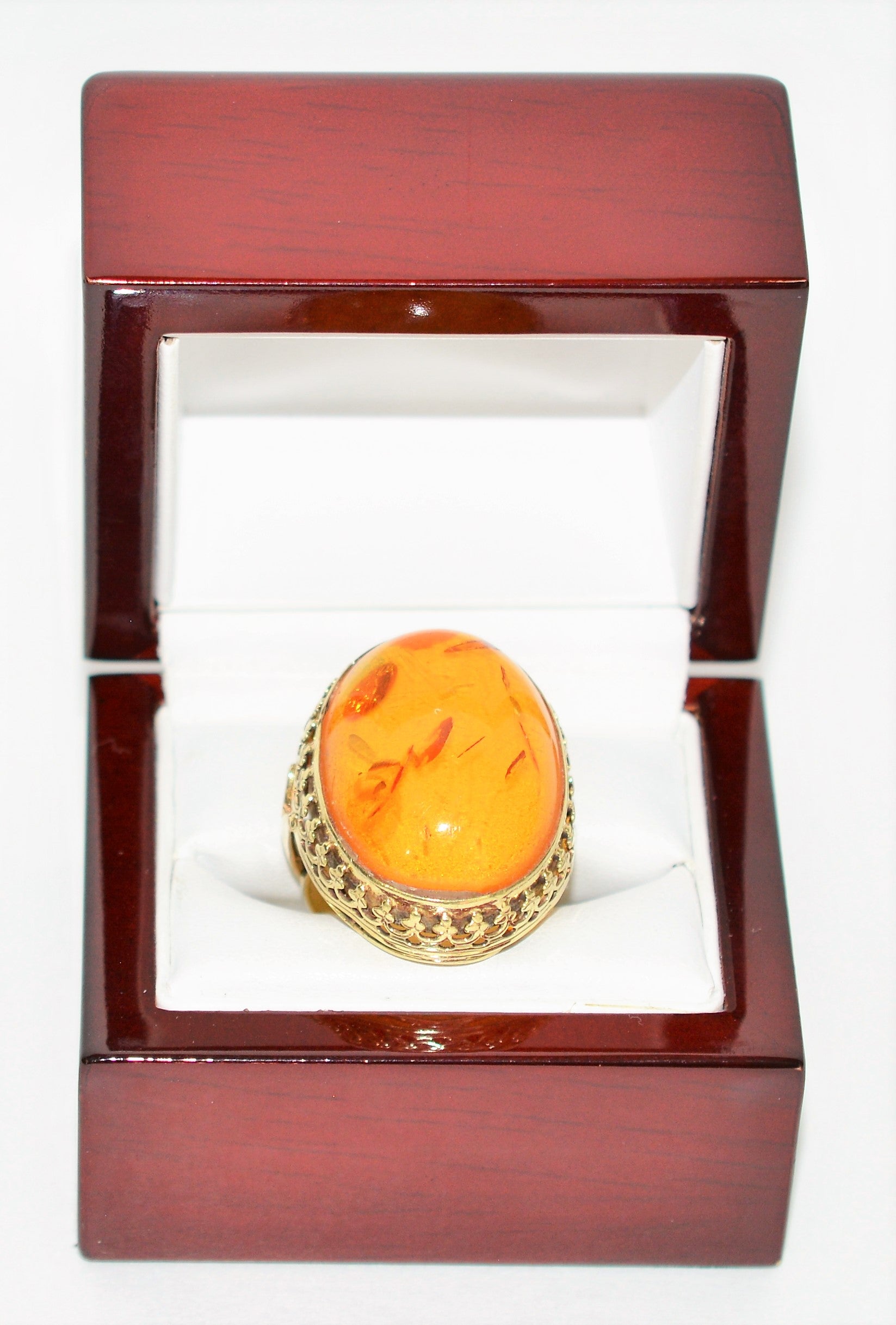 925 Sterling Silver Amber Bakelite Men's Ring Large Solid Unique Turkish  Jewelry | eBay