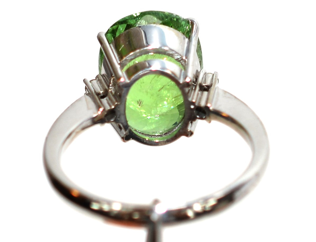 Natural Paraiba Tourmaline & Diamond Ring 18K Solid White Gold 5.45tcw Gemstone Ring Statement Ring Cocktail Ring Birthstone Ring Jewellery