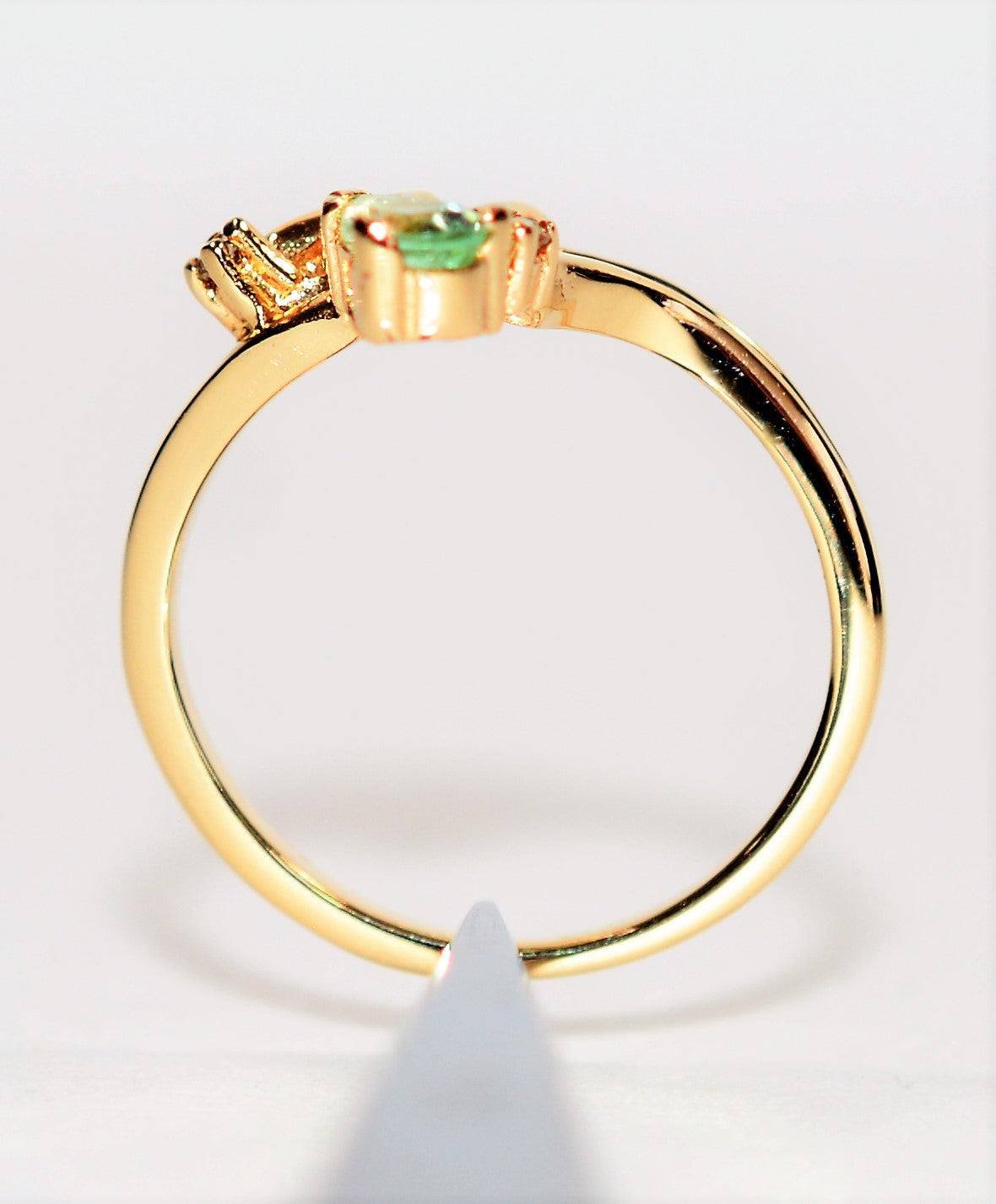 Natural Paraiba Tourmaline & Diamond Ring 14K Solid Gold .33tcw Pear Gemstone Estate Jewelry Women's Ring Jewellery Vintage Fine Jewelry