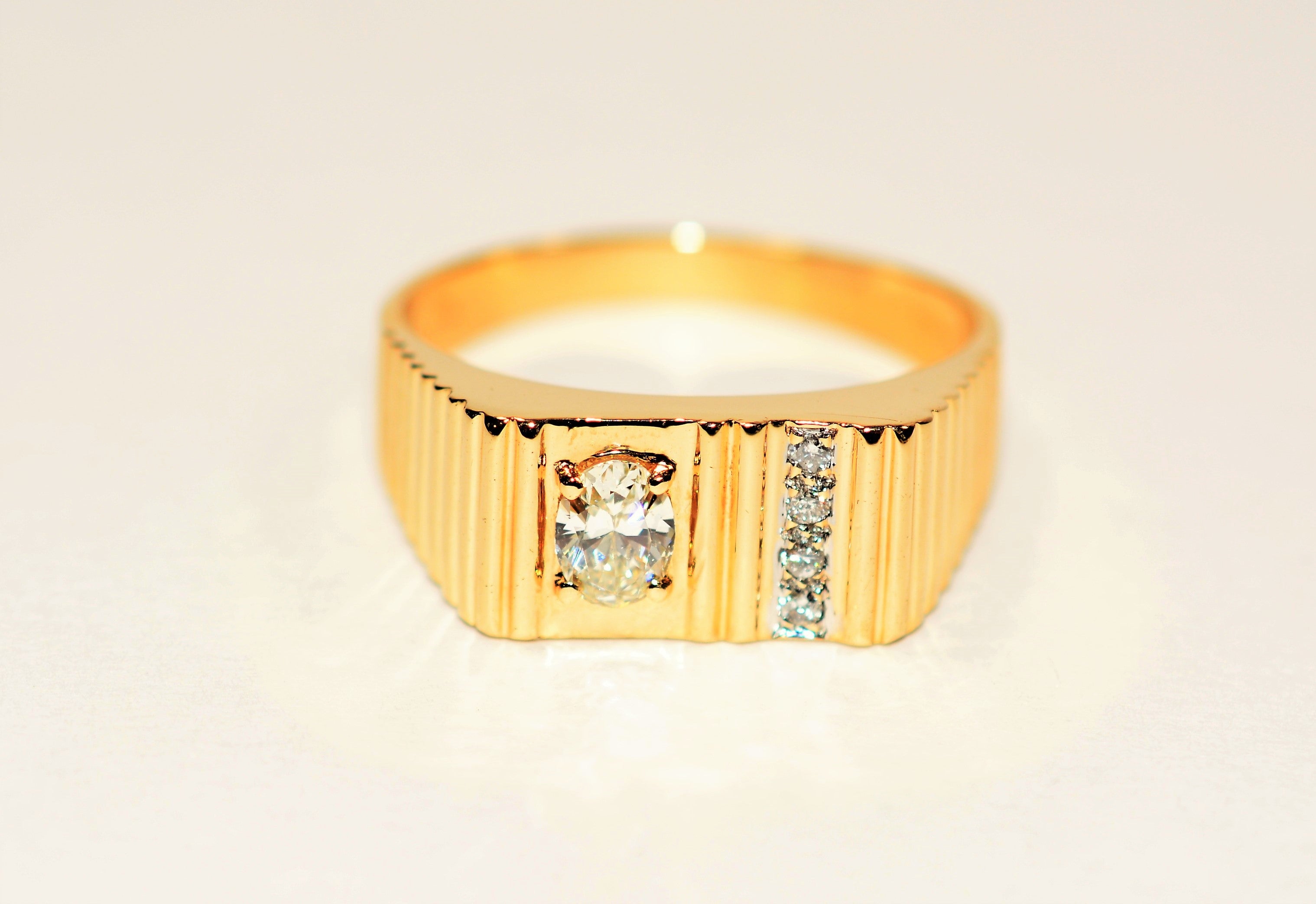 GIA Certified Natural Diamond Ring 14K Solid Gold .51tcw Statement Ring Cocktail Ring GIA Diamond Vintage Ring Birthstone Ring Men's Ring