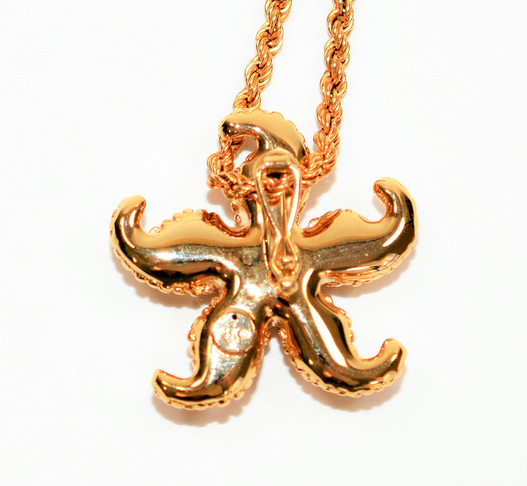Starfish Necklace 14K Solid Gold Pendant Necklace Nautical Necklace Beach Necklace Coastal Necklace Tropical Necklace Gold Necklace Fine