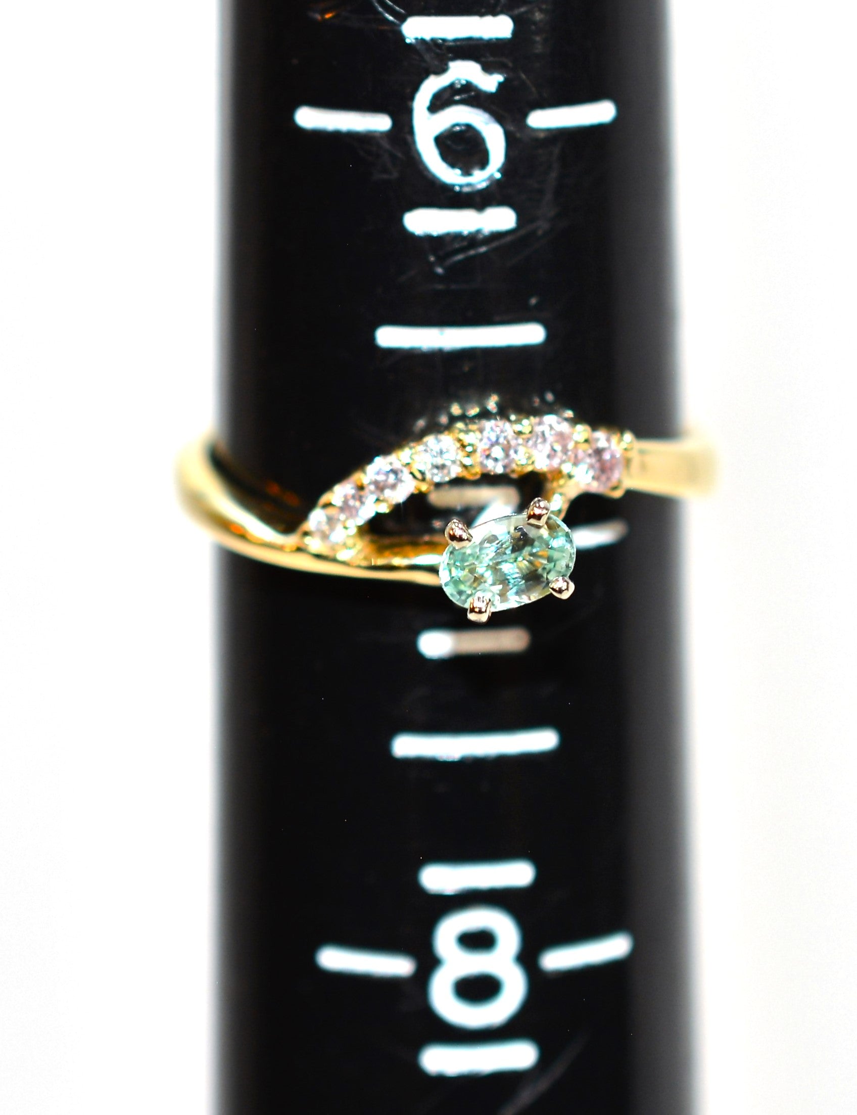 Natural Paraiba Tourmaline & Diamond Ring 14K Solid Gold .38tcw Gemstone Ring Tourmaline Ring Paraiba Ring Birthstone Ring Statement Ring